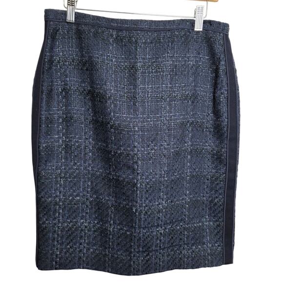 Tory Burch Dresses & Skirts - Tory Burch Womens Drew Glazed Navy Blue Tweed Pencil Skirt‎ SZ 8 Professional